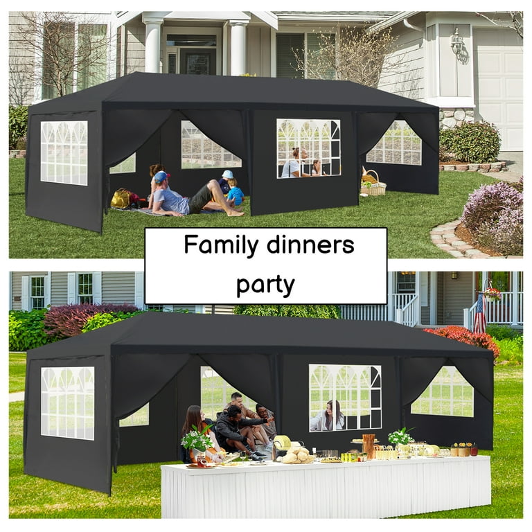 Ktaxon 10'x30' Waterproof Outdoor Event Tent, Black, Spacious with