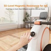 Pro Magnetic Rowing Machine 300lbs Weight Capacity, 32 Levels of Quiet Resistance, Bluetooth Rowing Machine for Home Workout
