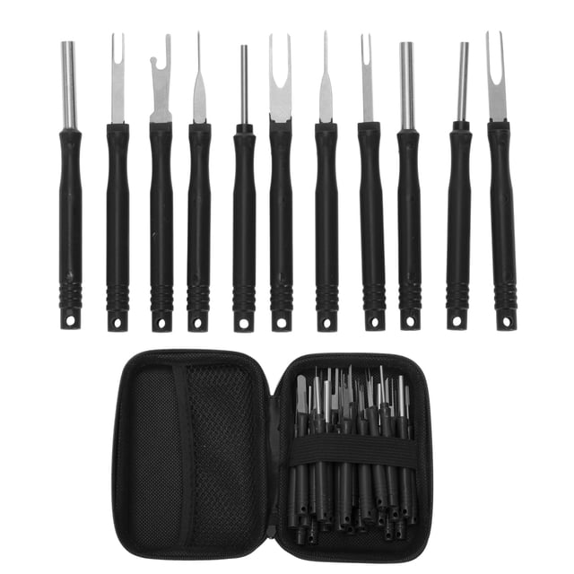 Kit de herramientas de eliminación de terminales para automóviles, camiones, motocicletas y barcos Unique Bargains, extractor de pines de conector de cable negro de 59 piezas