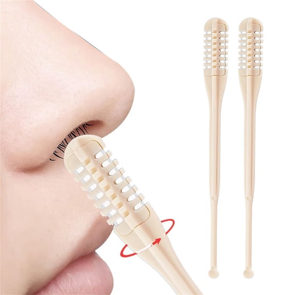 Beauty Tools 2 Upgraded 2 In 1 Nasal Hair Cutter 360° Rotating Nose Hair Trimmer With Ear Nostril Removal Portable Tool For Men Women 2pcs