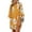 Yellow, variant on Womens Dresses Clearance Plus Size Women Loose Summer Trendy Casual Flare Sleeve O-Neck Printing Mini Dress Red M JE