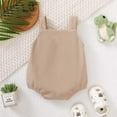 thumbnail image 6 of Odeerbi Baby Boys Girls Clothes Dinosaur Corduroy Embroidered Rompers Summer Jumpsuits Baby Cute Suspender Bodysuit Sleeveless Short Crawling Onesie Khaki, 6 of 9