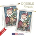 thumbnail image 3 of Breeze Decor 14127 Christmas HoHoHo Santa Tree 2-Sided Vertical Impression House Flag - 28 x 40 in., 3 of 4
