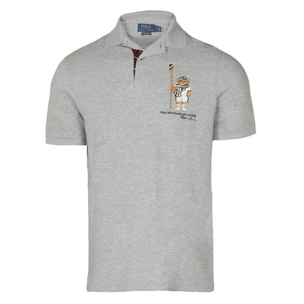 Polo Ralph Laurens Men's Limited Polo Bear Polo Shirt-HtrGrey/Boathouse -  