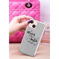 thumbnail image 3 of WIRESTER Silver Glitter Case, Sparkle Bling TPU Cover for Apple iPhone 13 6.1" 2021, Blessed To Have A Sister Like You, 3 of 3