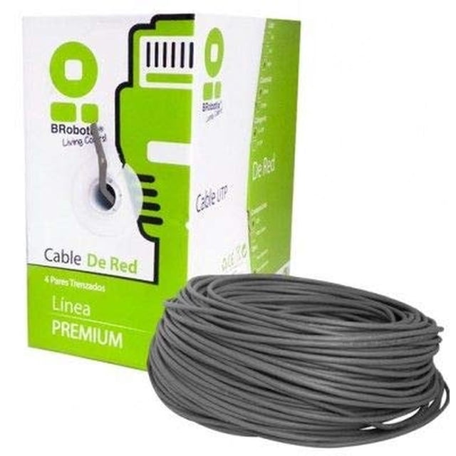 Bobina BROBOTIX 065740, 305 m, Gris, Interior, CAT5e, CCA