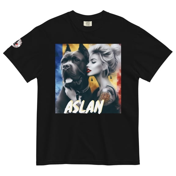 Aslan Cane Corso garment-dyed heavyweight t-shirt (Black, S)