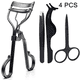 thumbnail image 2 of Kits de maquillaje para pestañas, juego de 4 piezas (rizador de pestañas, aplicador de extensiones de pestañas, pinzas para cejas, tijeras), efecto rizado perfecto en 8 segundos, 2 of 8
