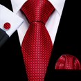 thumbnail image 4 of Set de corbata Barry.Wang de seda a cuadros con gemelos, 150 x 8,5 cm, 4 of 5