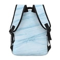 thumbnail image 4 of Zufioo Light Blue Marble Print Casual Student Backpack, Adjustable Shoulder Straps Multi-Function Multi-Pocket Sports Bag Travel Backpack, Unisex-One Size, 4 of 5