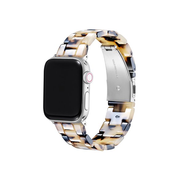 Posh Tech Claire Tortoise Resin Link Band Compatible with Apple Watch