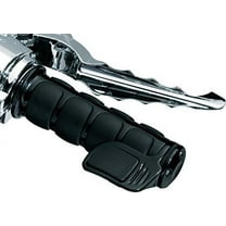 Kuryakyn 6340 Premium ISO Handlebar Grips for Throttle and Clutch: Universal Fit for Motorcycles with 1" Diameter Bars, Gloss Black, 1 Pair