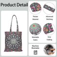 thumbnail image 2 of Wood Grain Minimalist Canvas Bag – Tribal Rustic Style Reusable Tote, 2 of 6