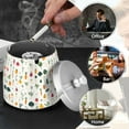 thumbnail image 4 of Yayeee Ashtray with Lid for Cigarette Smokeless Stainless Steel Home Ash Holder, Beige Vegetables Pattern, 4 of 7