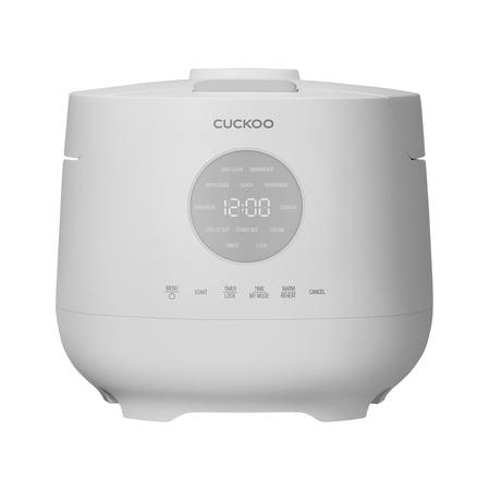 CUCKOO Micom Rice Cooker 6 Cup Uncooked / 12 Cup Cooked, Korean Fuzzy Logic Rice Cooker with Steam Tray, Versatile Food Steamer & Warmer with Non-Stick Inner Pot, Rice Maker, White (CR-0661F)