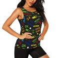 thumbnail image 2 of Balery Pixel Game Camiseta sin mangas estampada ligera para mujer, tops de entrenamiento sin mangas, camisetas de yoga transpirables de secado rápido.-XX-Large, 2 of 7