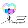 thumbnail image 1 of Amdohai 10 Inch RGB Video Light Heart-Shaped LED Fill Light Dimmable USB Powered with, 1 of 9
