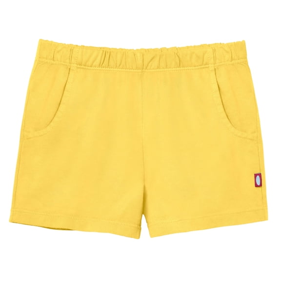 Made in USA Girls Soft Cotton UPF 50  Jersey Pocket Shorts | Yellow
