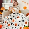 thumbnail image 6 of Tyidzon Halloween Throw Blanket Home Decor Pumpkins Spider Webs Soft Fleece Blanket, 28X39 Inch Throw Blanket for Bedroom, Living Room, Holiday, Kids, Adults Halloween Decorations, 6 of 6
