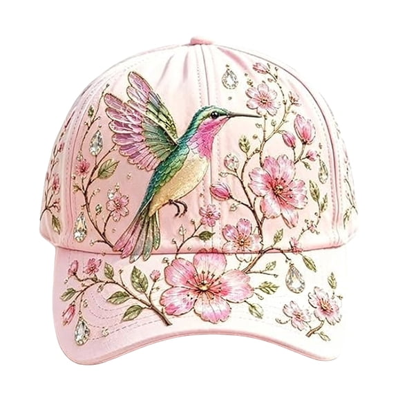 2026 Garden Morning Baseball Cap, Women's Multiple Floral Baseball Cap, Adjustable Pink Sun Hat with