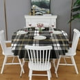 thumbnail image 2 of Round Tablecloths Buffalo Plaid Black and White Checkered Table Cloths 60x60inch Table Cover Washable Foldable and Durable Table Cloths Polyester Tablecloth for Dining Kitchen Parties Weddings, 2 of 6