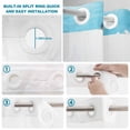 thumbnail image 4 of No Hook Shower Curtain, Funny Diving Giraffe Shower Curtains for Bathroom with See Through Top Window, Ocean Coastal Coral Fish Marine Life Waterproof & Washable Bath Curtain Long 72"x78", 4 of 9