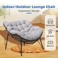 thumbnail image 2 of VIXLON 3 Piece Ratan Outdoor Patio Dining Set with Side Table and Thick Cushion, Gray, 2 of 7