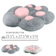 thumbnail image 2 of Cumka Cat Paw Cushion Kawaii Lazy Sofa Pillow Cute Seat Comfy Cushion for Office/Game Chair 28"x 24" Floor Cute Seat Pad for Dining Room Bedroom Comfort Chair for Health Building (Grey), 2 of 6