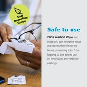 ZEISS Gentle and Thorough Cleaning Anti Fog Lens Cleaner Wipes for Eyeglass, 30 Count