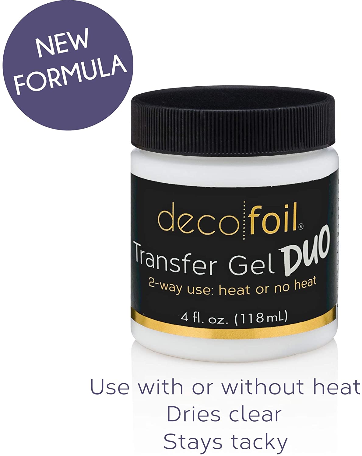 iCraft Deco Foil Transfer Gel Duo 4oz, 2 way use: heat or no heat,  permanent acid free 
