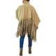 thumbnail image 2 of Top de flecos de manga larga con cuello alto para mujer Abrigo de poncho con borla de talla grande Fokelyi HMFJ296-16, 2 of 7