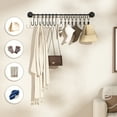 thumbnail image 4 of SUNFICON Hat Rack for Wall with 30 Hooks, Hat Organizer Holder for Baseball Caps, Cap Organizer Hanger, Hat Hanger for Closet, Black Hat Holder with Clips 3 Pack, 4 of 9