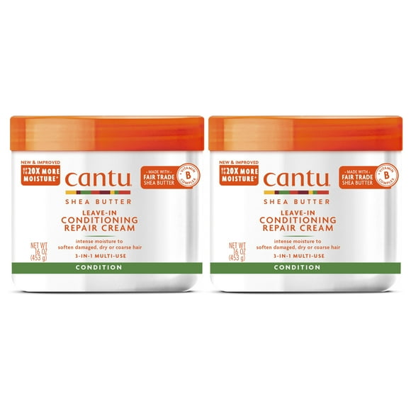 Crema reparadora acondicionadora Cantu con manteca de karité 480 ml (x2)