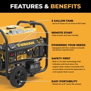 FIRMAN Portable Gas Generator P03628 Remote Start CO Alert - 4550/3650 Watt - Black