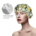 thumbnail image 4 of Disketp Bees And Flower Shower Caps,Reusable Shower Cap For Women, Double Layer Waterproof Hair Cap, Large Size For All Hair Lengths,For Girls Spa Home Salon Use, 4 of 9