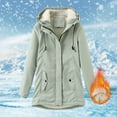 thumbnail image 3 of CILENON Jacket for Women Women's Winter Padded Padded Jacket With Fluffy Collar Loose Winter Coat (Mint Green,L), 3 of 9