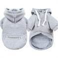 thumbnail image 2 of Dog Hoodie for Small Medium Large Dogs,Fleece Hoodie for Dogs with Zipper Pocket,Fall Winter Cat Puppy SweatshirtsOutfits (Gray,XS), 2 of 7