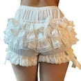 thumbnail image 3 of Gupgi Women Ruffles Shorts Harajuku Bow Lace Sleep Shorts Pajama Short  Pants, 3 of 8