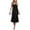 Black, variant on Women Fashion Solid Dress Sleeveless Strap V Neck Dress Loose Dress Home Nightdress Leopard Print Nighties XXL