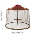 thumbnail image 2 of Universal Patio Umbrella Mosquito Net Breathable Polyester Mesh Sunshade Screen with Zipper Door, Adjustable Hanging Bug Protection for Outdoor Umbrellas, Banana & Straight Canopy, Fits Patio Tables, 2 of 3