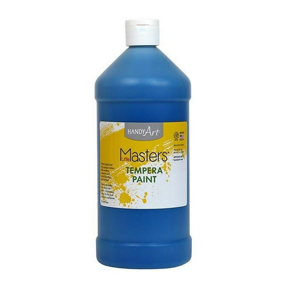 Rock Paint & Handy Art RPC203730-6 32 oz Little Masters Tempera Paint&44; Bleu - 6 Unité