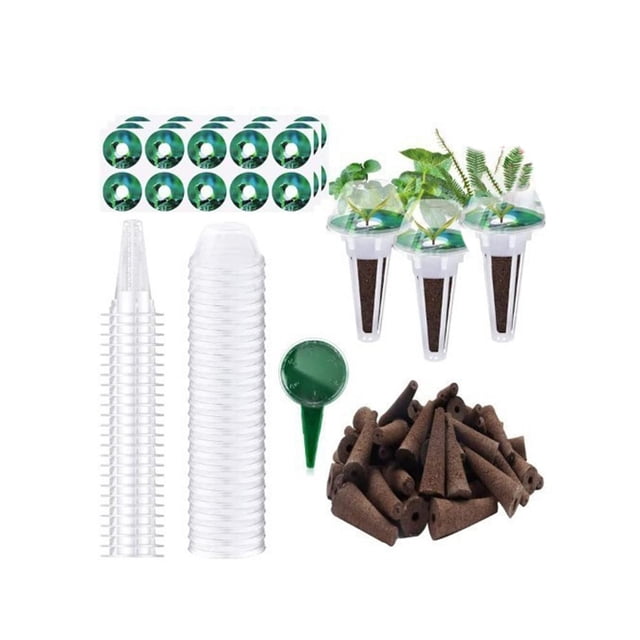 Vasos de red de malla hidropónica, sistema de , vasos ranurados de jardín de repuesto, juego de 24 piezas para de hierba de plantas de DYNWAVEMX Cestas de cultivo