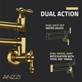 thumbnail image 3 of Marca 360-Degree 24" Wall Mounted Pot Filler with Dual Swivel in Brushed Gold, 3 of 7