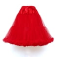 thumbnail image 3 of RUTAYY Women Petticoat Puffy Tutu Tulle Skirt Fluffy Skirts Ballet Dance Pettiskirts Underskirt Solid Color Smocked Boho Pleated Skirts, 3 of 4