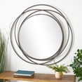 thumbnail image 3 of DecMode Gray Modern Metal Wall Mirror with Overlapping Rings Frame, 42"W x 40"H, 3 of 13