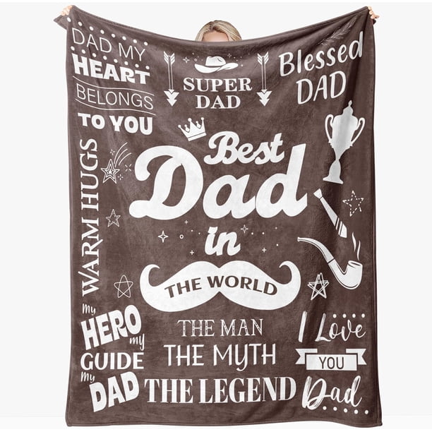 LHSHID Gifts for Dad Father's Day Dad Birthday Gifts Dad Gifts from Daughter Best Dad Gifts Ideas Gifts for Dad Blanket Gifts for Fathers' Day Thanksgiving Day Christmas 40"x50"