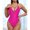 B85 Hot Pink swim suits for women clearance under $5, variant on Xqxayjr One Piece Swimsuit for Women Tummy Control Halter Neck Bathing Suit Slimming Deep V Neck Swimwear Trajes De Para Mujer
