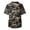 Dark Green, variant on Men's Casual T-Shirt Short-Sleeved V-Neck Printed Front Pocket Top