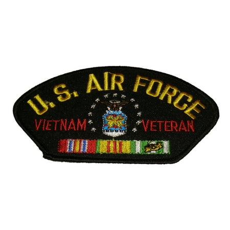 Ribbon Shield Insert U S AIR FORCE VIETNAM VETERAN with SHIELD and SERVICE RIBBONS PATCH - Great Color - Veteran Owned Business ()