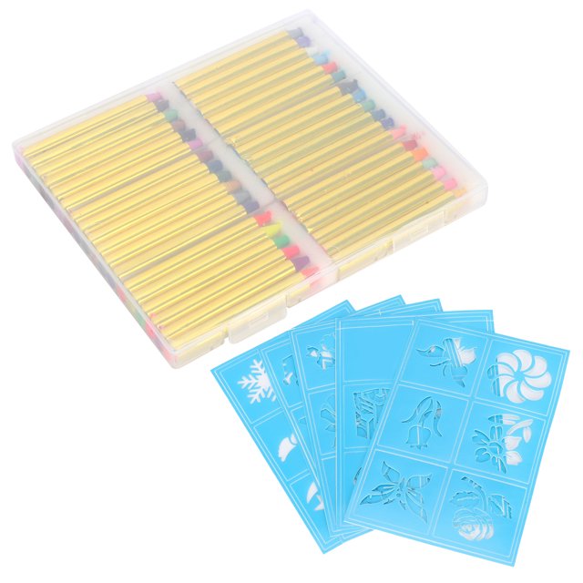36 piezas de crayones de pintura facial Halloween Ball Drama Kids Body Oil Makeup Cream + 5 piezas de pegatinas